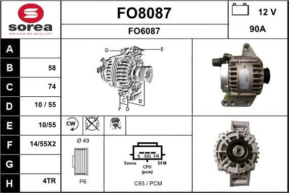 SNRA FO8087 - Ģenerators adetalas.lv