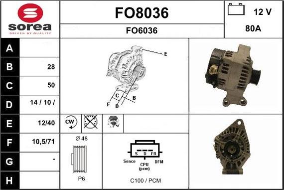 SNRA FO8036 - Ģenerators adetalas.lv