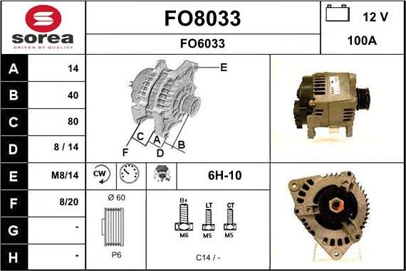 SNRA FO8033 - Ģenerators adetalas.lv