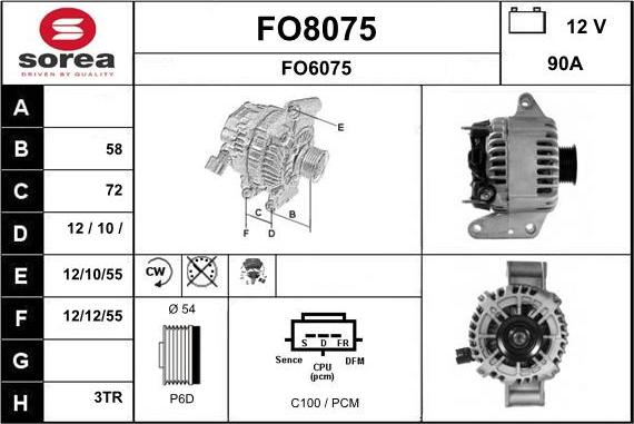 SNRA FO8075 - Ģenerators adetalas.lv