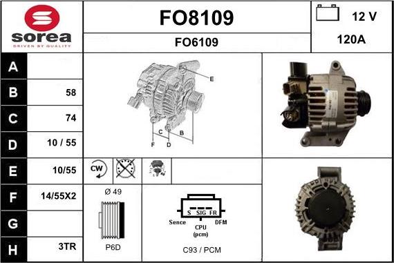 SNRA FO8109 - Ģenerators adetalas.lv