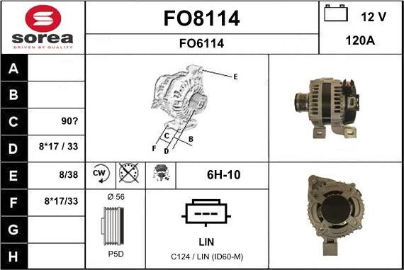 SNRA FO8114 - Ģenerators adetalas.lv