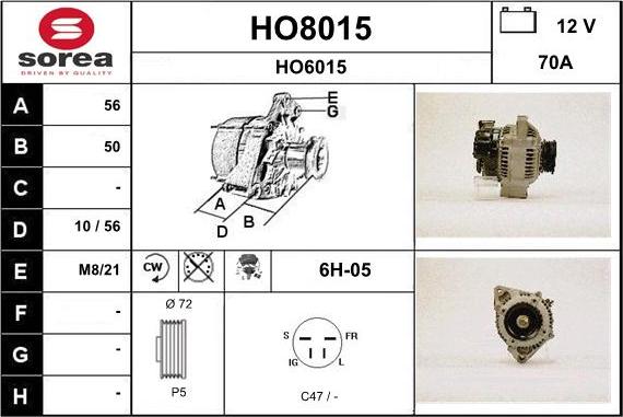 SNRA HO8015 - Ģenerators adetalas.lv