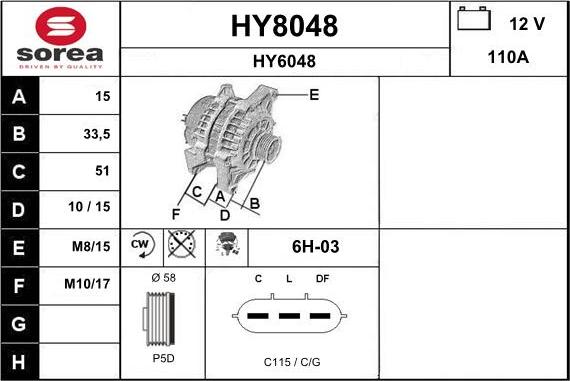 SNRA HY8048 - Ģenerators adetalas.lv