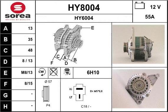 SNRA HY8004 - Ģenerators adetalas.lv