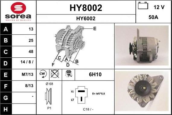 SNRA HY8002 - Ģenerators adetalas.lv