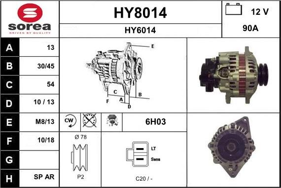 SNRA HY8014 - Ģenerators adetalas.lv