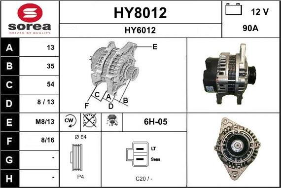 SNRA HY8012 - Ģenerators adetalas.lv