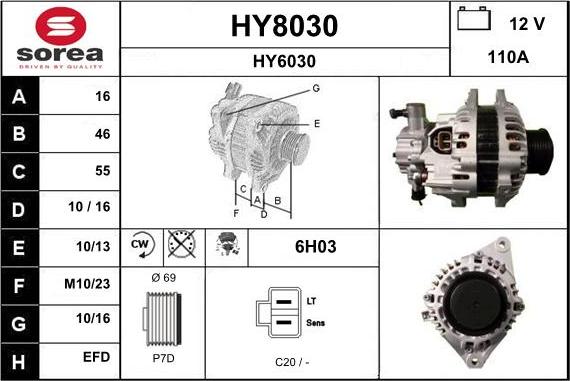 SNRA HY8030 - Ģenerators adetalas.lv