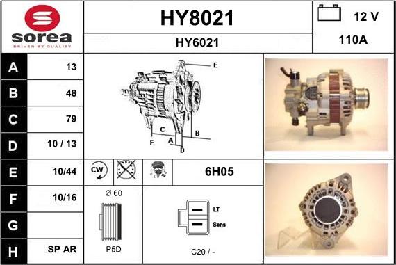 SNRA HY8021 - Ģenerators adetalas.lv