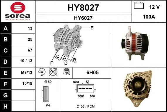 SNRA HY8027 - Ģenerators adetalas.lv