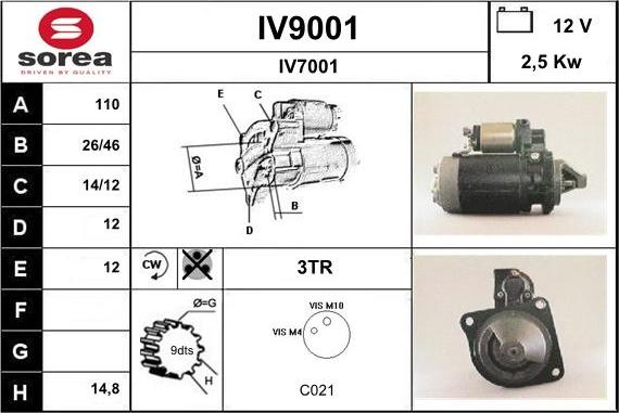 SNRA IV9001 - Starteris adetalas.lv