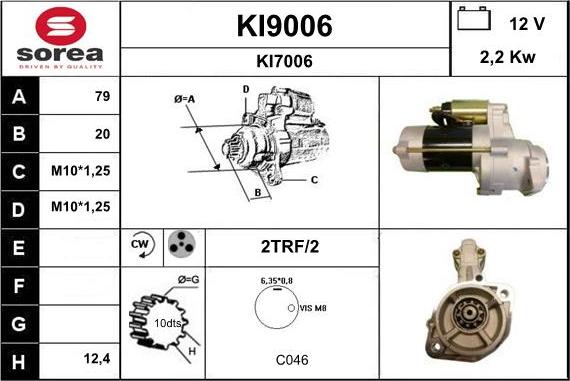 SNRA KI9006 - Starteris adetalas.lv