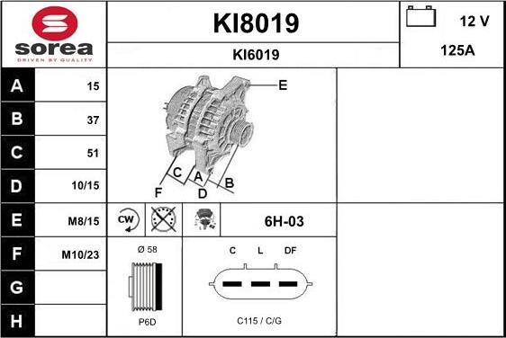 SNRA KI8019 - Ģenerators adetalas.lv