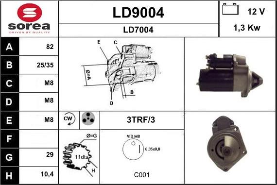 SNRA LD9004 - Starteris adetalas.lv