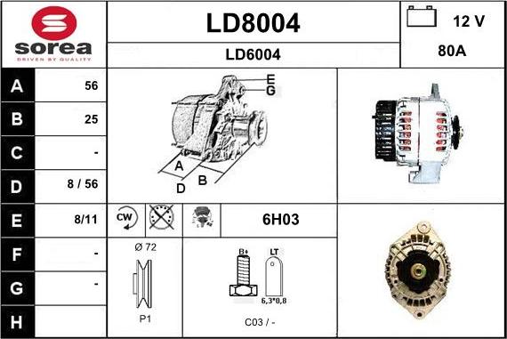 SNRA LD8004 - Ģenerators adetalas.lv