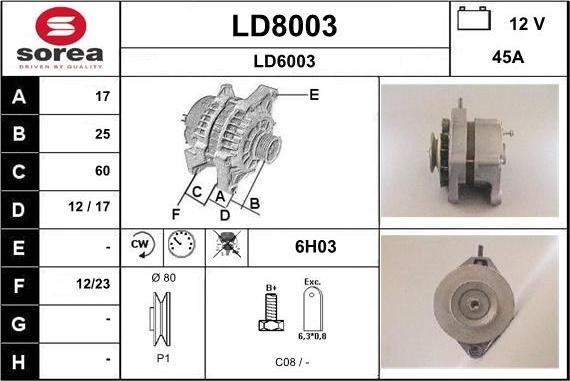 SNRA LD8003 - Ģenerators adetalas.lv