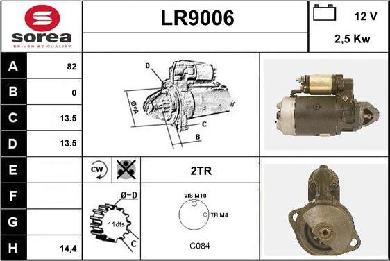 SNRA LR9006 - Starteris adetalas.lv