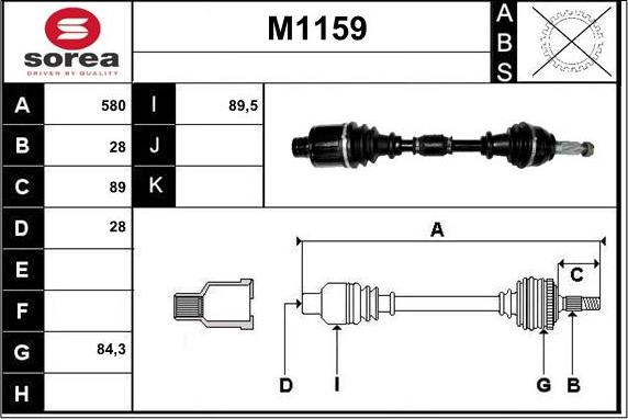 SNRA M1159 - Piedziņas vārpsta adetalas.lv