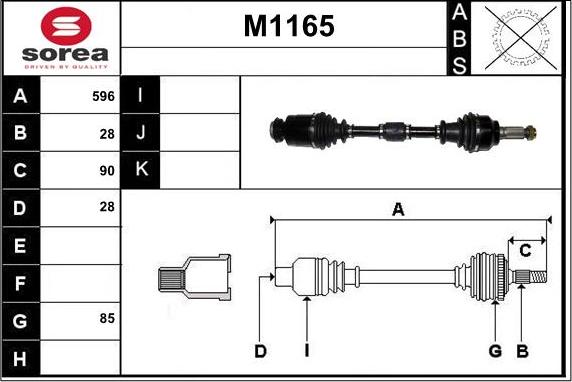 SNRA M1165 - Piedziņas vārpsta adetalas.lv