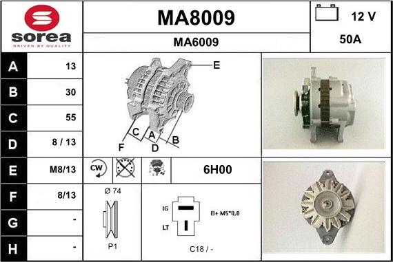 SNRA MA8009 - Ģenerators adetalas.lv