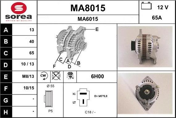 SNRA MA8015 - Ģenerators adetalas.lv