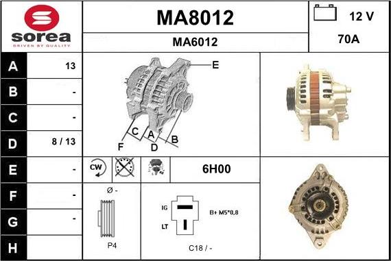 SNRA MA8012 - Ģenerators adetalas.lv