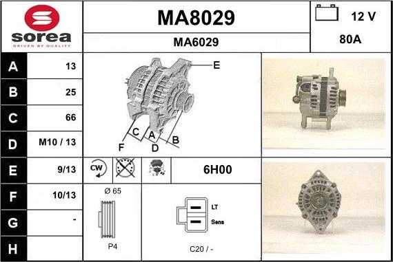 SNRA MA8029 - Ģenerators adetalas.lv