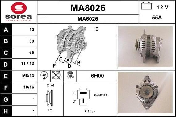 SNRA MA8026 - Ģenerators adetalas.lv