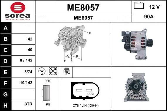 SNRA ME8057 - Ģenerators adetalas.lv