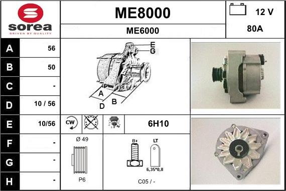 SNRA ME8000 - Ģenerators adetalas.lv