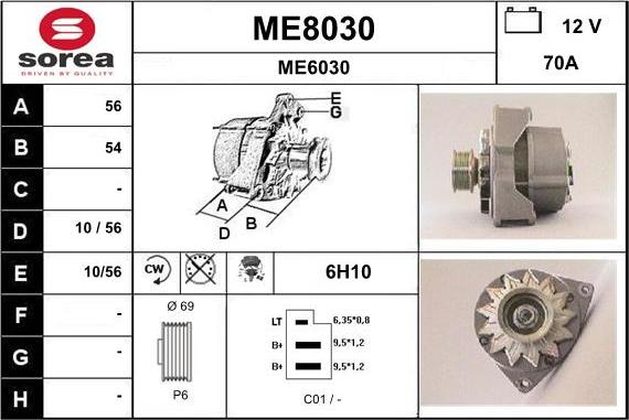 SNRA ME8030 - Ģenerators adetalas.lv