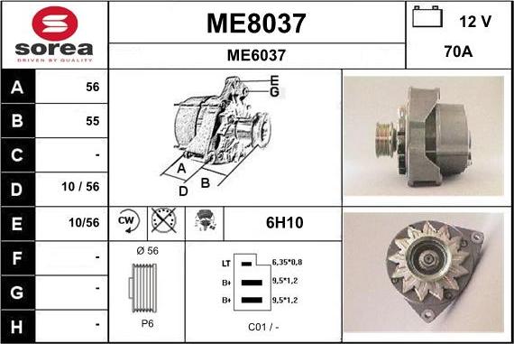 SNRA ME8037 - Ģenerators adetalas.lv