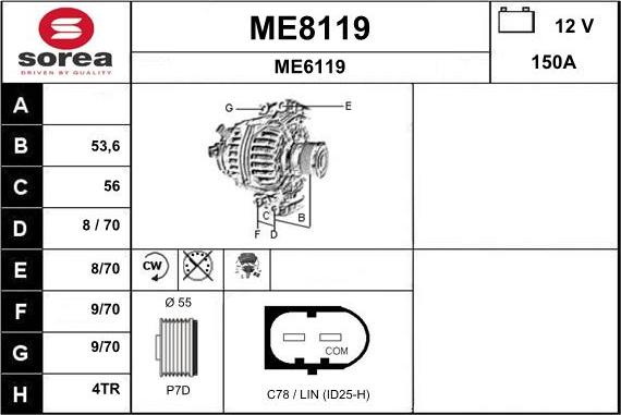 SNRA ME8119 - Ģenerators adetalas.lv