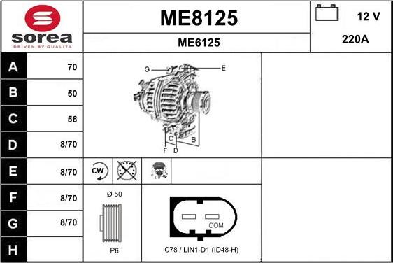 SNRA ME8125 - Ģenerators adetalas.lv