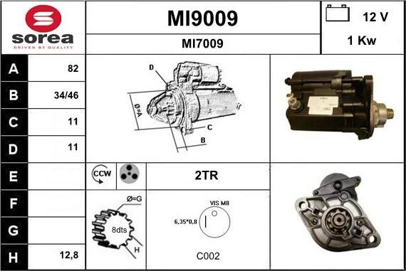 SNRA MI9009 - Starteris adetalas.lv