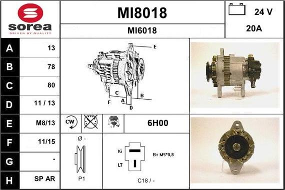 SNRA MI8018 - Ģenerators adetalas.lv