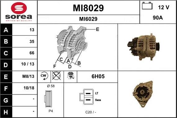 SNRA MI8029 - Ģenerators adetalas.lv