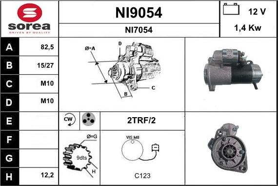 SNRA NI9054 - Starteris adetalas.lv