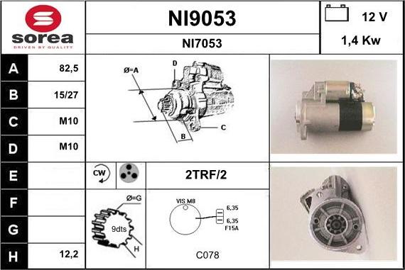 SNRA NI9053 - Starteris adetalas.lv