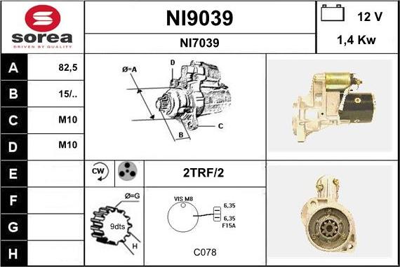 SNRA NI9039 - Starteris adetalas.lv