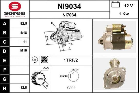 SNRA NI9034 - Starteris adetalas.lv