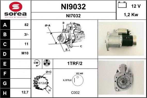 SNRA NI9032 - Starteris adetalas.lv