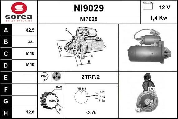 SNRA NI9029 - Starteris adetalas.lv