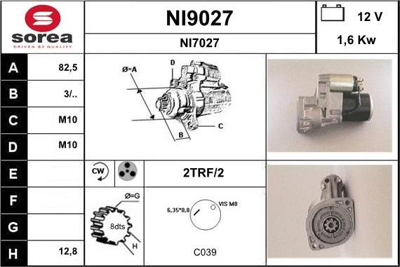 SNRA NI9027 - Starteris adetalas.lv