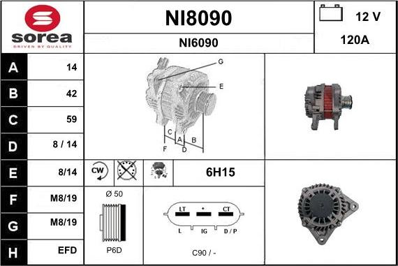 SNRA NI8090 - Ģenerators adetalas.lv