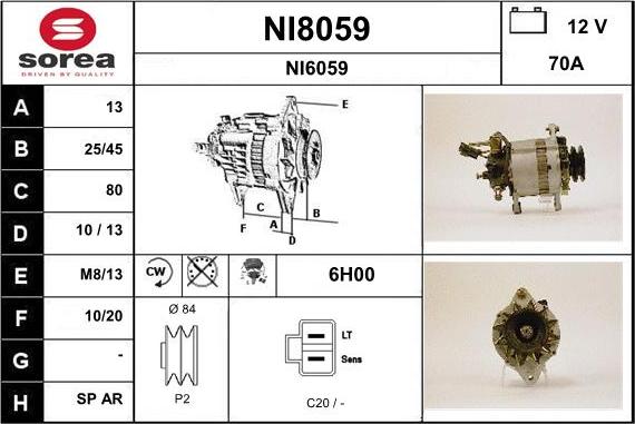 SNRA NI8059 - Ģenerators adetalas.lv