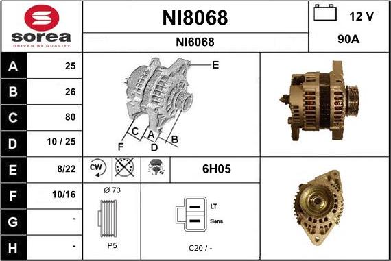 SNRA NI8068 - Ģenerators adetalas.lv