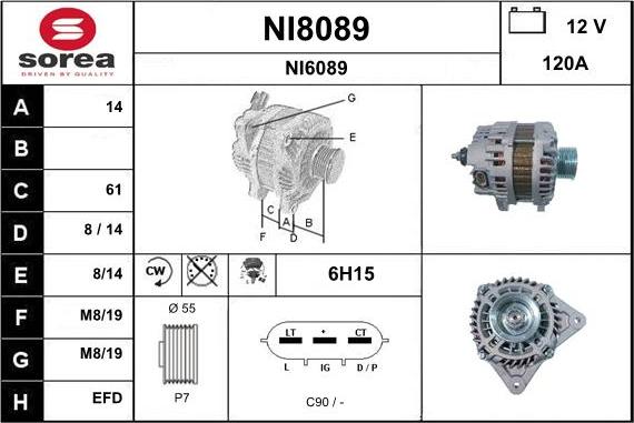 SNRA NI8089 - Ģenerators adetalas.lv