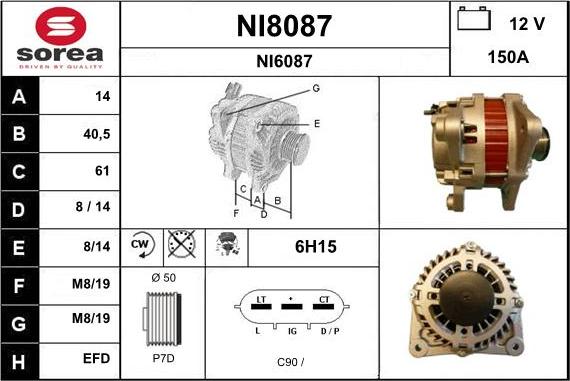 SNRA NI8087 - Ģenerators adetalas.lv